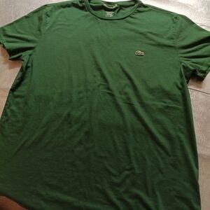 Lacoste Men's Size Large Crew Neck Short Sleeve T Shirt Green